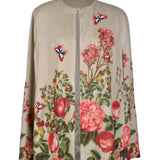 Floral Print in Wool Silk