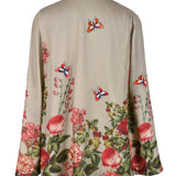 Floral Print in Wool Silk