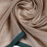 Cashmere Gauze Stole with Knitted Selvedge in Cashmere