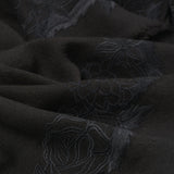 3 Side Floral Border Stole in Merino
